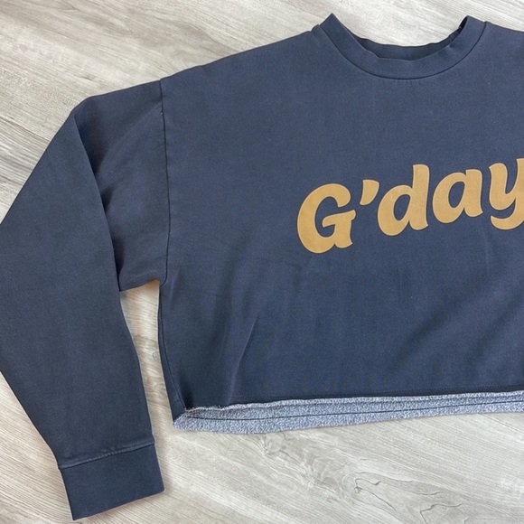 🔆BILLABONG🔆 Hey Gday Cropped Crewneck Sweatshirt - Picture 5 of 12